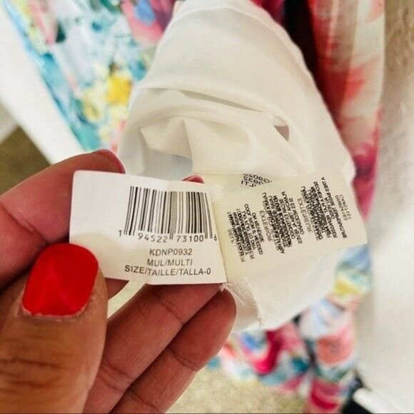 Kensie Shadow-Striped Floral-Print Maxi Dress Size 0 - Picture 11 of 12